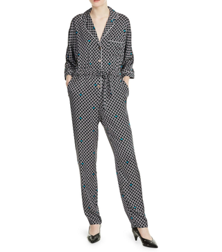 Maje + Punsh Silk Jumpsuit