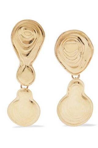 Leigh Miller + Double Drop Gold-Tone Earrings