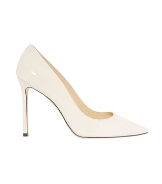 Jimmy Choo + Romy White Patent Leather Pumps