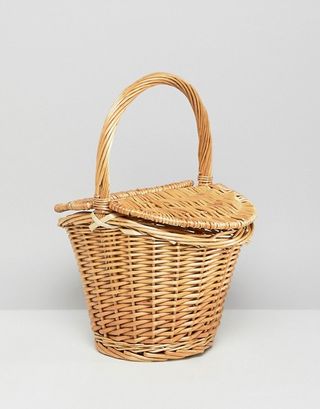 Mango + Mini Picnic Basket Bag in Natural
