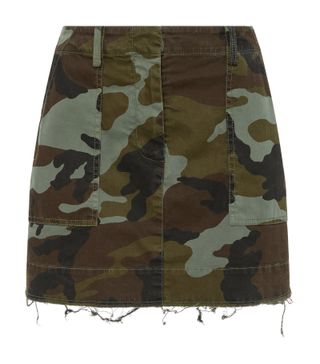Nili Lotan + Ilona Camouflage-Print Stretch-Cotton Mini Skirt