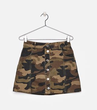 Bershka + Camouflage Print Skirt