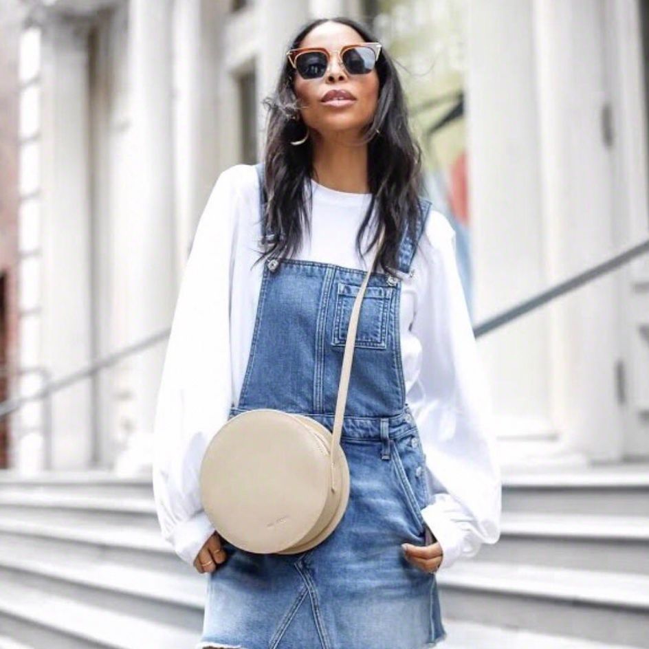 denim dress overalls Bailey Overall S / Vintage Wash 118 lbs and wearing a size extra small Lana Roux Women's Baggy Maxi