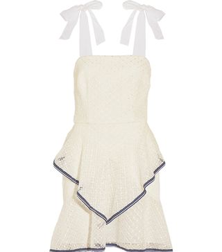 Rebecca Vallance + Macarti Ruffled Lace Mini Dress