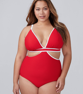 Lane Bryant + Textured Swim Monokini