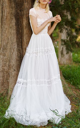 Costarellos Bridal + Fit & Flare Tulle Dress