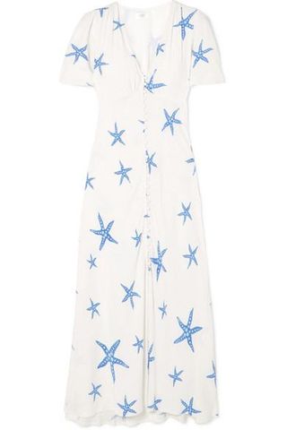 Rixo London + Jade Printed Chiffon Midi Dress