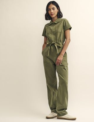 Nobody's Child + Khaki Utility Zip Up Portland Jumpsuit