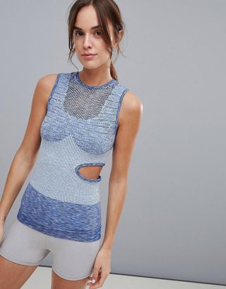 ASOS + 4505 Seamless Tank Top With Cut Out Detail