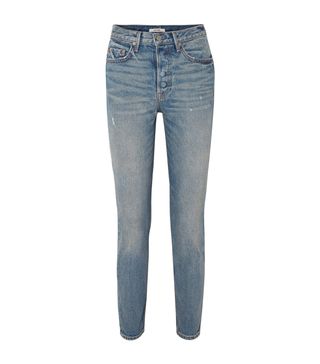 Grlfrnd + Karolina Distressed High-Rise Skinny Jeans