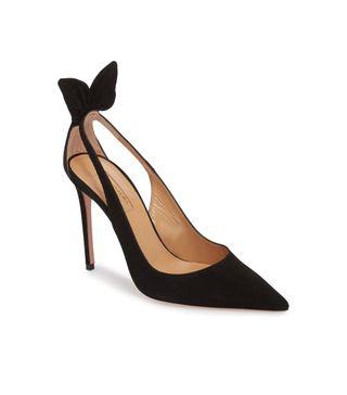 Aquazzura + Deneuve Bow Pointy Toe Pumps