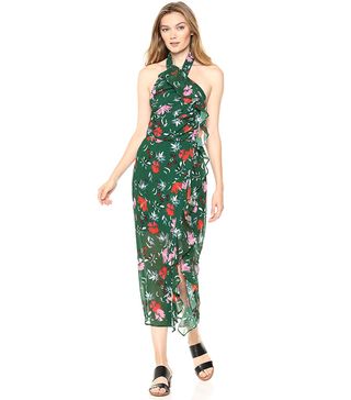 C/Meo Collective + Elude Ruffle Detail Halter Midi Dress With Slit