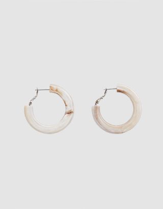 Rachel Comey + Moto Hoop Earrings in Shell