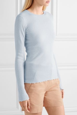 Vince + Ribbed Cashmere Top