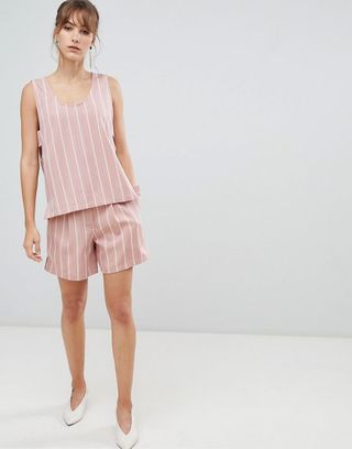 Selected + Femme Stripe Shorts