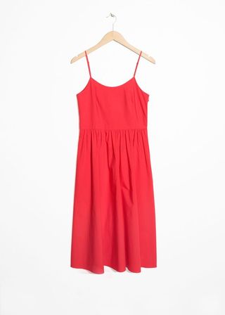 & Other Stories + Lace-Up Cotton Dress