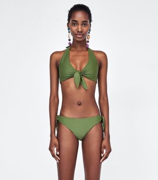 Zara + Knotted Bikini Top