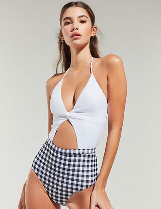 6 Shore Road + Gingham One-Piece Swimsuit