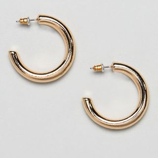 ASOS + Design Thick Gold Hoop Earrings