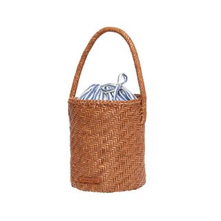 Loeffler Randall + Cleo Leather Woven Bucket Bag