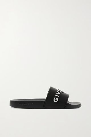 Givenchy + Logo-Print Rubber Slides