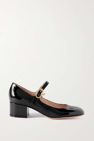 Gianvito Rossi + 45 Patent-Leather Mary Jane Pumps