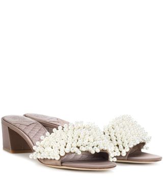 Tory Burch + Tatiana Embellished Slip-On Sandals