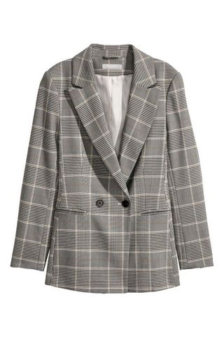 H&M + Grey Checkered Jacket