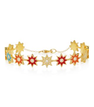 Colette Jewelry + 18K Gold Enamel and Diamond Bracelet