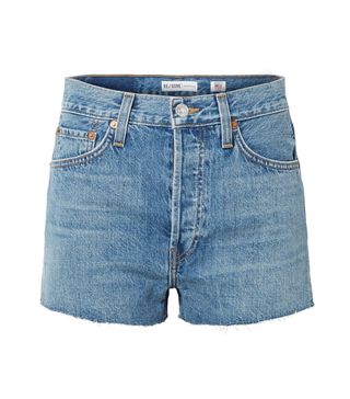 Re/Done + The Short Frayed Denim Shorts