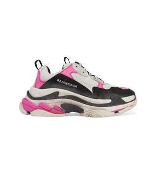 Balenciaga + Triple S Mesh and Nubuck Sneakers