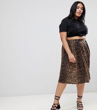 ASOS Curve + Box Pleat Skirt