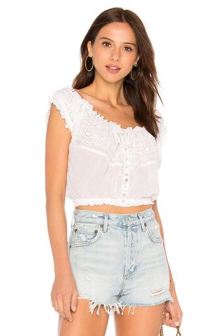Free People + Eyelet You a Lot Top