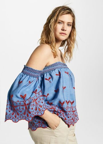 Bohemian Blouses That Look Great With Jean Shorts | Who What Wear