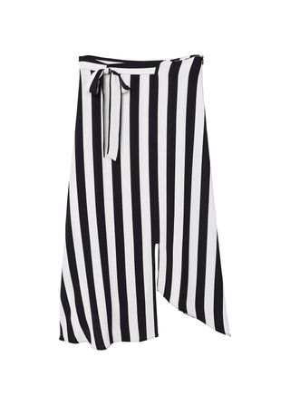 Mango + Striped Asymmetric Skirt