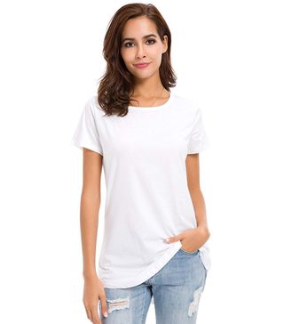 Mshing + Summer Simple Casual Plain Loose T-Shirt