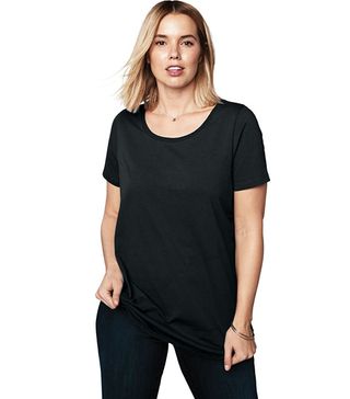 Roaman's + Ultimate Tee Women's Plus Size Ultimate Crewneck Tee