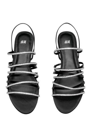 H&M + Sandals With Rhinestones