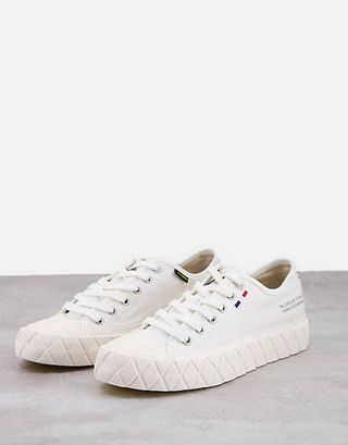 Palladium + Palla Ace Low Top Trainers in Star White