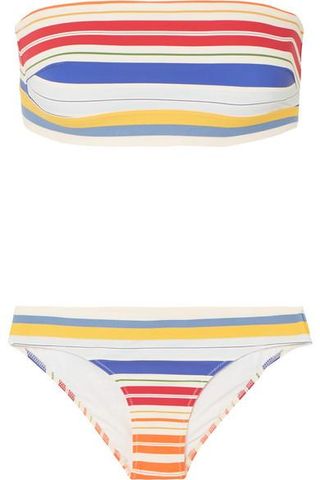 Stella McCartney + Striped Bandeau Bikini