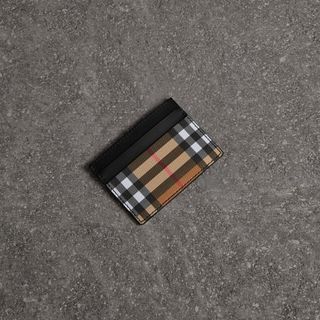 Burberry + Vintage Check and Leather Card Case