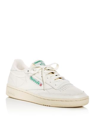 Reebok + Club C 85 Vintage Leather Lace Up Sneakers