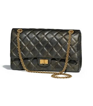 Chanel + Large 2.55 Handbag Metallic Calfskin & Gold-Tone Metal