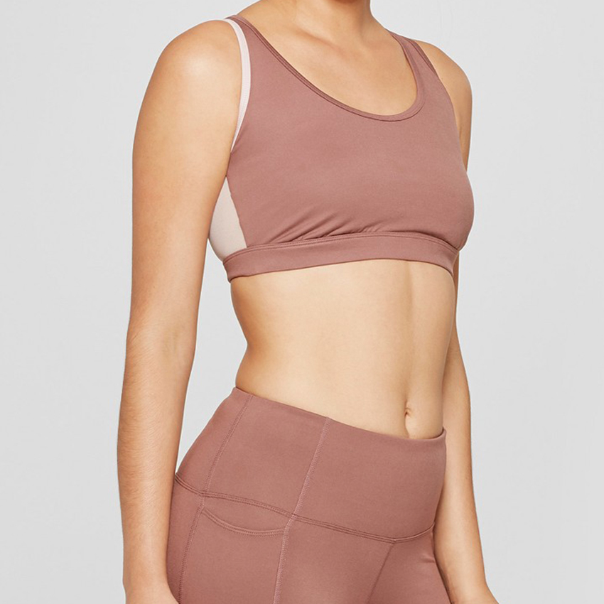 JoyLab + Asymmetrical Mesh Back Sports Bra