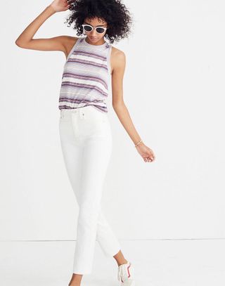 Madewell + Classic Straight Jeans in Tile White