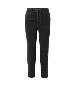 J Brand + Heather Cropped High-Rise Straight-Leg Jeans