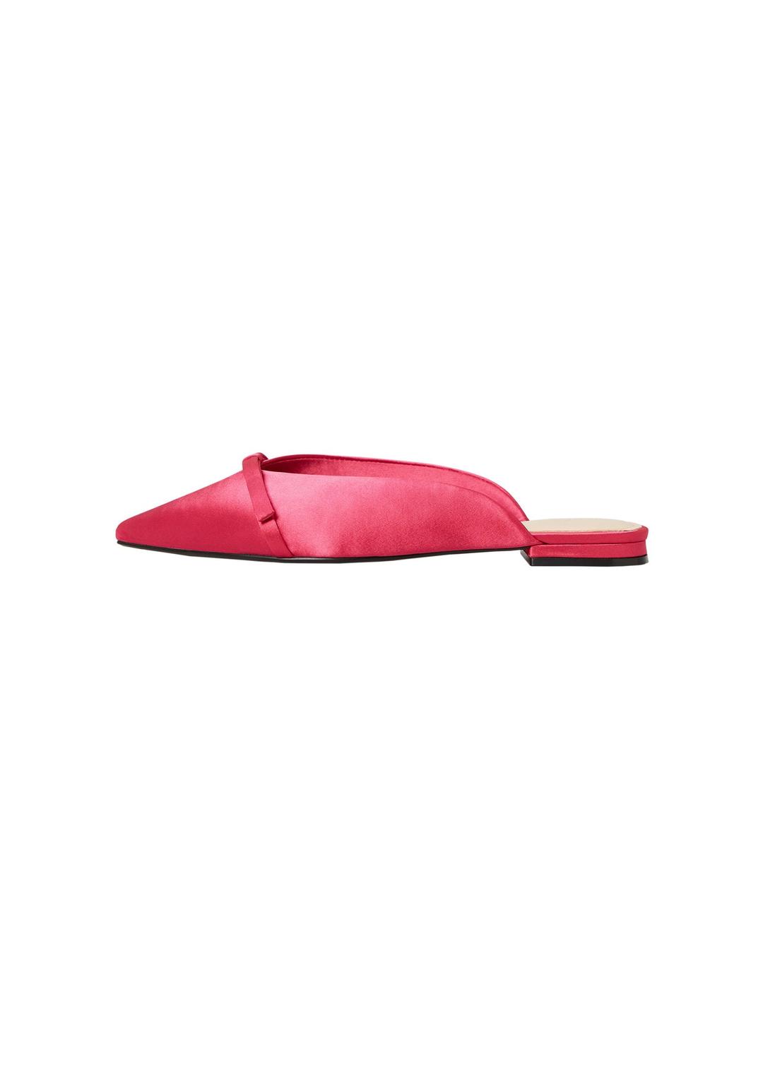 Mango + Bow Satin Mules