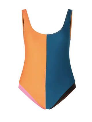 Cynthia Rowley + Colorblock One Piece Swimsuit