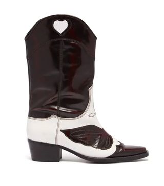 Ganni + Marlyn Western Leather Boots