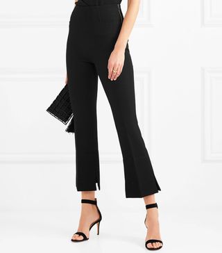 Roland Mouret + Goswell Cropped Crepe Slim-Leg Pants
